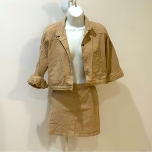 Beautiful set with skirt. Denim